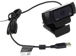 Фото 1/9 960-001055/960-000998 Logitech HD Pro Webcam C920 { USB 2.0, 1920*1080, 2Mpix foto, Mic, Black}