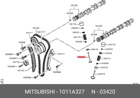 Фото 1/2 1011A327, Клапан двигателя выпускной MITSUBISHI ASX (GA), LANCER (CY,CZ)