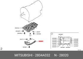 Фото 1/3 2804A032, Фильтр АКПП PAJERO-Sport 16MY-