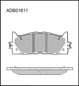 Колодки передние TOYOTA Camry/RAV4 2.0/2.4L all 06  ALLIED NIPPON ADB 01611