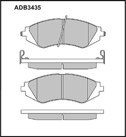 Колодки передние GM Lanos/Nubira/ Rezzo/Lacetti 04 ALLIED NIPPON ADB 3435