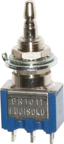 8R1021-N-Z, Pushbutton Switches SPDT, ON-(ON), snap-action pushbutton, 1/4"-40 threaded bushing, solder lug terminals, 3A @ 125V AC