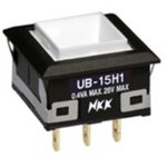 UB15KKG015F, Pushbutton Switches SP ON-(ON) BRT GN AU