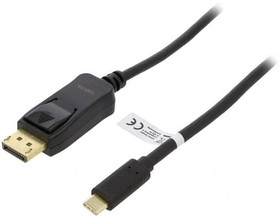 Фото 1/2 UA0335, Адаптер, вилка DisplayPort,вилка USB C, 1,8м, Цвет черный