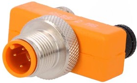 Фото 1/4 ASBS 2 M8, Circular Metric Connectors M12 Micro splitter/T-connector, with two M8 miniature female connectors, 3 poles, with self-locking th