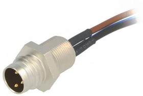 Фото 1/4 RSMF 3/0.5 M, Circular Connector, M8, Plug, Straight, Poles - 3, Panel Mount