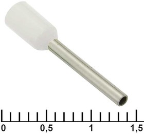 DN00712 white (1.2x12mm), Наконечник на кабель DN00712, 1.2x12 мм, белый