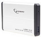 Фото 1/5 Внешний корпус для HDD Gembird EE2-U3S-2-S 2.5" EE2-U3S-2-S, серебро, USB 3.0, SATA, металл