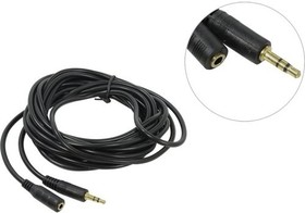 Фото 1/3 Exegate EX205310RUS Удлинитель звуковой (3.5mm Jack M - 3.5mm Jack F) 5м Exegate, позолоченные разъемы