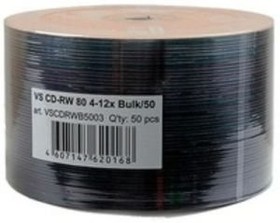 VSCDRWB5003, Диск CD-RW VS 700 Mb, 12x, Bulk (50), (50/600)