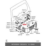 5822A016, Амортизатор крышки багажника MITSUBISHI PAJERO 06-
