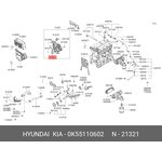 0K551-10602, Сальник коленвала HYUNDAI Terracan (99-) KIA Carnival (2.9),Bongo 3 ...