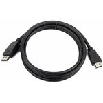 Кабель DisplayPort-HDMI Gembird/Cablexpert 1,8м, 20M/19M, черный, экран ...