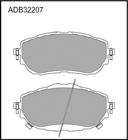 ADB32207, Колодки тормозные дисковые | перед |