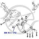 HR811172, Сайлентблок рычага подвески