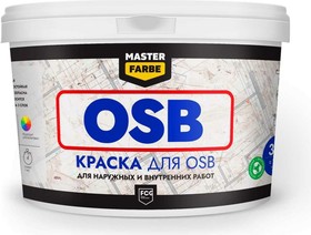 Фото 1/4 Краска для OSB плит для наружных и внутренних работ, супербелая, акриловая, 3 кг 4631168416554