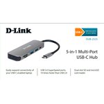 Концентратор D-Link DUB-2325 с разъемом USB 3.0 Type-C (DUB-2325/A1A)