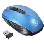 Мышь Oklick 475MW, оптическая, беспроводная, USB, черный и синий [945833]