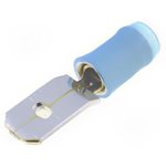 140971-2, PIDG FASTON .250 Blue Insulated Male Spade Connector, Tab ...