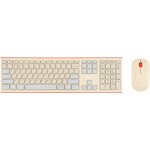 Клавиатура + мышь Acer OCC200 клав:бежевый/коричневый мышь:бежевый/коричневый ...