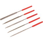 15833, Набор надфилей алмазных, 140 х 70 х 3 мм, 5 шт.