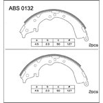 ABS0132, Колодки тормозные барабанные | зад |