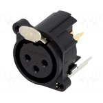 AC3FAV2-AU-PRE, Гнездо, XLR, "мама", PIN: 3, прямой, с кнопкой, винтами, THT ...