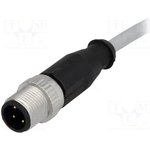 21348400484005, M12-A 4PIN MALE STRT SINGLE END 0.5M PVC