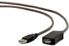 Фото 1/2 Gembird/Cablexpert Кабель удлинитель USB 2.0 активный AM/AF, 10м (UAE-01-10M)