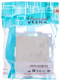 Фото 1/8 Выключатель 1-кл. СП Vesna механизм крем. LEZARD 742-0388-100