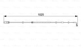 Фото 1/4 Датчик износа задних тормозных колодок BOSCH 1 987 473 026