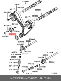 md104578, Ролик натяжителя