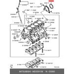 MD359158, Сальник коленвала задний MITSUBISHI/HIYNDAI/TOYOTA MANY