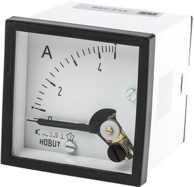 Фото 1/2 D48MIS5A/2-004, D48SD Analogue Panel Ammeter 0/5A AC, 48mm x 48mm Moving Iron
