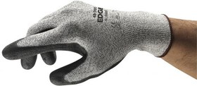 Фото 1/4 48705100, Edge Grey Nylon Work Gloves, Size 10, Large, Polyurethane Coating