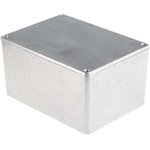 Silver Die Cast Aluminium Enclosure, Silver Lid, 139.1 x 101.5 x 76.7mm