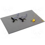 AS060001KEU, Floor mat, ESD, L: 0.9m, W: 0.6m, Thk: 9mm, Mat-L: PVC, grey