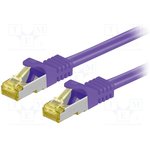 S/FTP7-CU-050VI, Коммутационный шнур S/FTP 6a многопров Cu LSZH фиолетовый 5м 26AWG