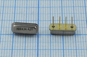 Фото 1/2 ПАВ резонаторы 434.42МГц в корпусе F11, 1порт; №SAW 434420 \F11\\150\\HDR434,42MF11- 50A\(HDR434.42M)