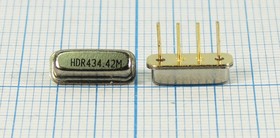 Фото 1/2 ПАВ резонаторы 434.42МГц в корпусе F11, 1порт; №SAW 434420 \F11\\345\\HDR434,42MF11- 04A\(HDR434.42M)