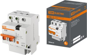 SQ0221-0003, Дифференциальный автомат 2Р, C32, 30мА, 4,5кА, тип АС, TDM Electric