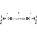 1987476030, Шланг тормозной OPEL Astra (99-02) задний BOSCH