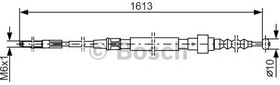 1987477162, Трос ручного тормоза VW CORRADO 88-95, GOLF II 90-91, GOLF III 91-99, VENTO 91-98,