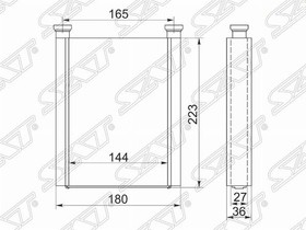 STTY283950 Радиатор отопителя салона TOYOTA COROLLA/SPACIO #ZE120 00-06/AVENSIS #T250 03-08