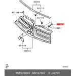MN167687, Кронштейн решетки радиатора MITSUBISHI Pajero/Montero/L200
