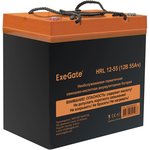 EX285652RUS, Аккумуляторная батарея ExeGate HRL 12-55 (12V 55Ah, под болт М6)
