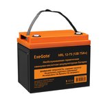 EX285653RUS, Аккумуляторная батарея ExeGate HRL 12-75 (12V 75Ah, под болт М6)