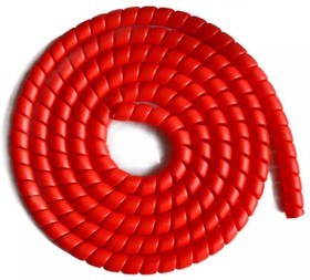 Фото 1/7 SG-26-C13-k2 - спиральная пластиковая защита, полипропилен, размер 26, выпуклая поверхность, цвет красный, длина 2 м