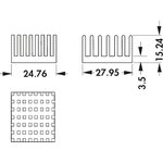 ICK PGA 11 X 11, Теплоотвод, квадратный, для PGA, 10.9 °C/Вт, PGA, 27.95 мм ...