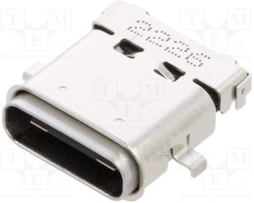 2434 01, Гнездо; USB C; на PCB; SMT,THT; PIN: 24; угловой 90°; USB 3.1